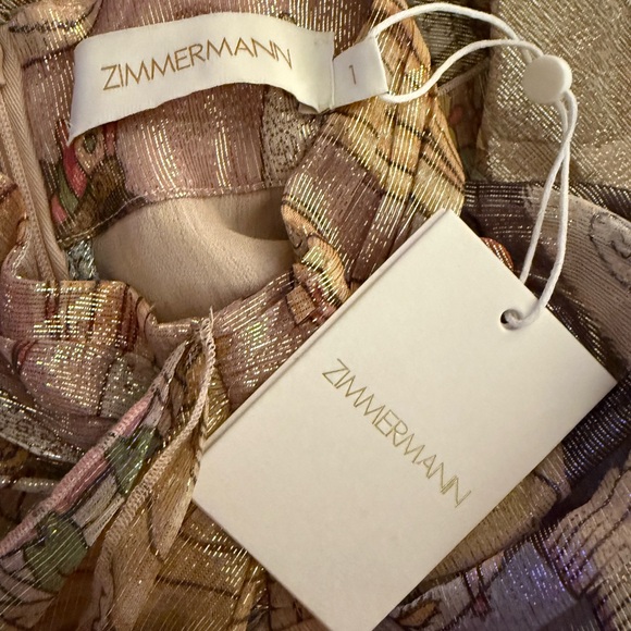 ZIMMERMANN Cosmic handkerchief Printed Chiffon Dress NWT - Picture 11 of 14